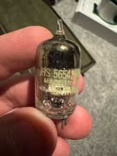 Matched Pair Sylvania Gold Pin 5654 Ruggedized 6AK5 Vacuum Tubes