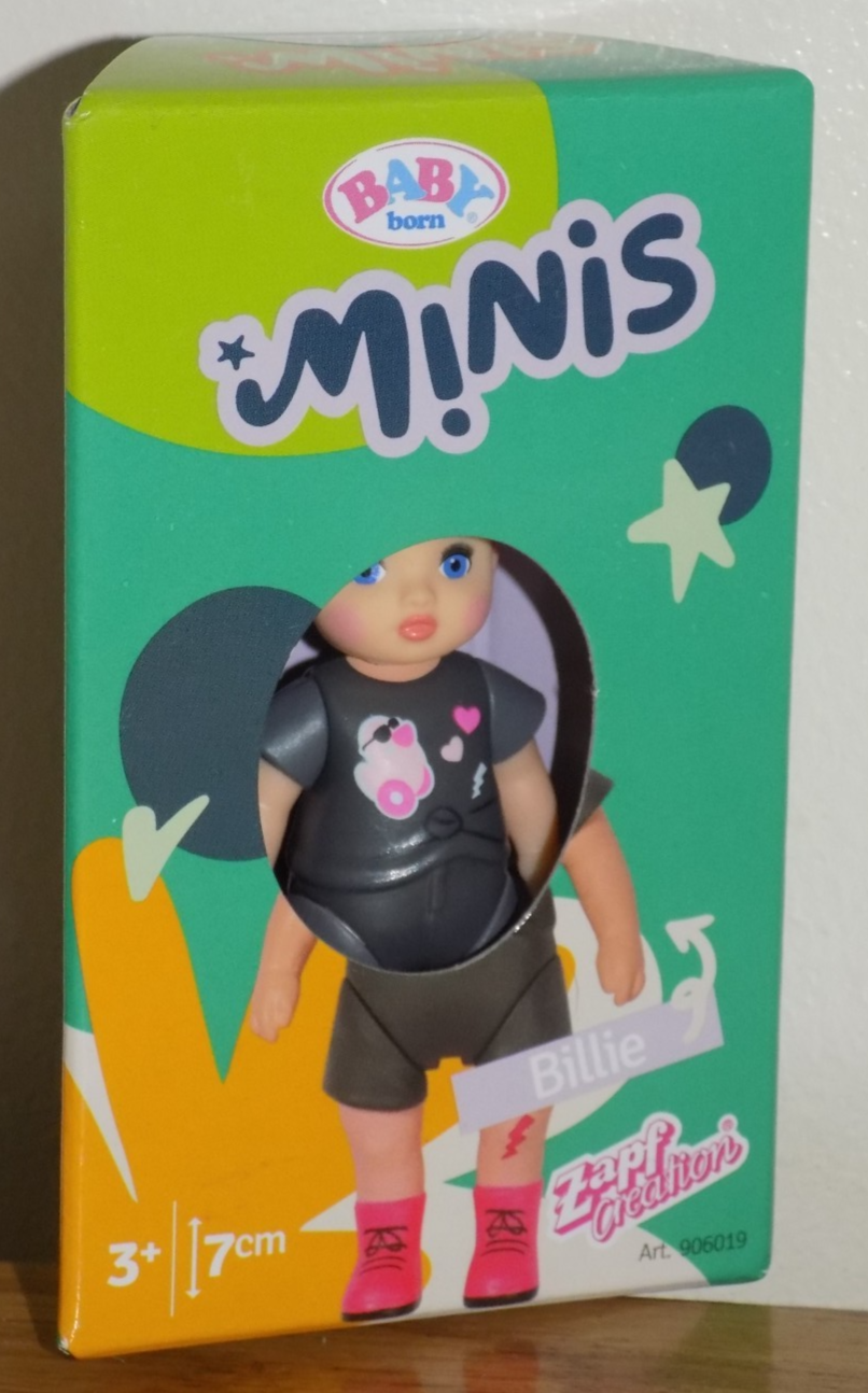 Zapf Creation Baby Born Minis Dolls 7cms - Billie - BRAND NEW
