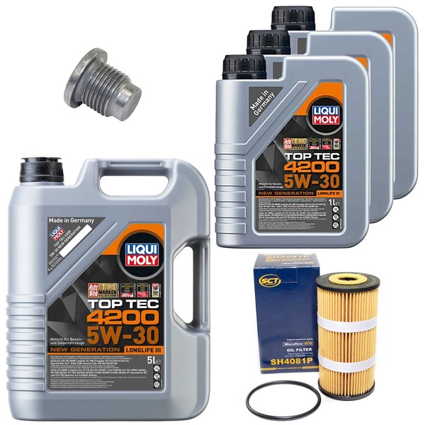 MotoröL Filter Set 4200 5W-30 8 Liter + Schraube FüR Opel Vivaro Movano B 2.3-image