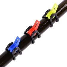 50pcs Fishing Rod Hook Keeper Silicone Rings Hold Bait Lures & Jigs Securely