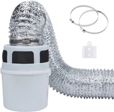 3 in 1 Indoor Dryer Vent Kit Filter Bucket for Electric Dryer with 4-Inch by 5-F