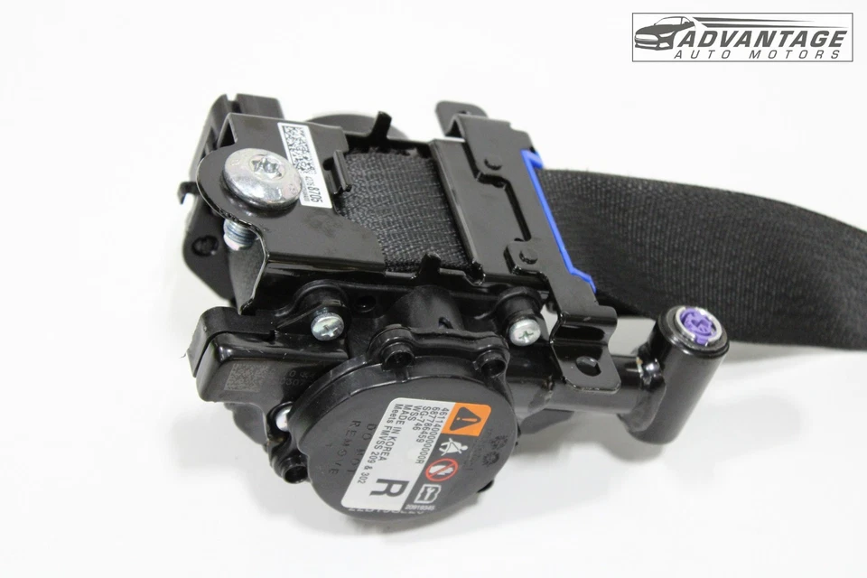 Cinturón de seguridad delantero derecho Chevrolet Spark 2016-2022 negro azabache OEM Foto 3 de 4