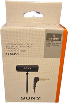 Sony ECM-LV1 Compact Stereo Lavalier Microphone - Black NOS