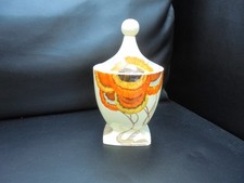 A Clarice Cliff shape no 690 preserve pot in RHODANTHE pattern