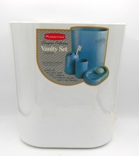 Vintage Rubbermaid Designer Collection 4 Piece White Bathroom Set, RARE 1992 NOS