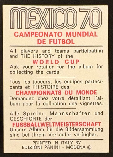 PANINI WORLD CUP 1970 CZERWONY/CZARNY - WYBIERZ SWOJE KARTY - Zdjęcie 142 z 348