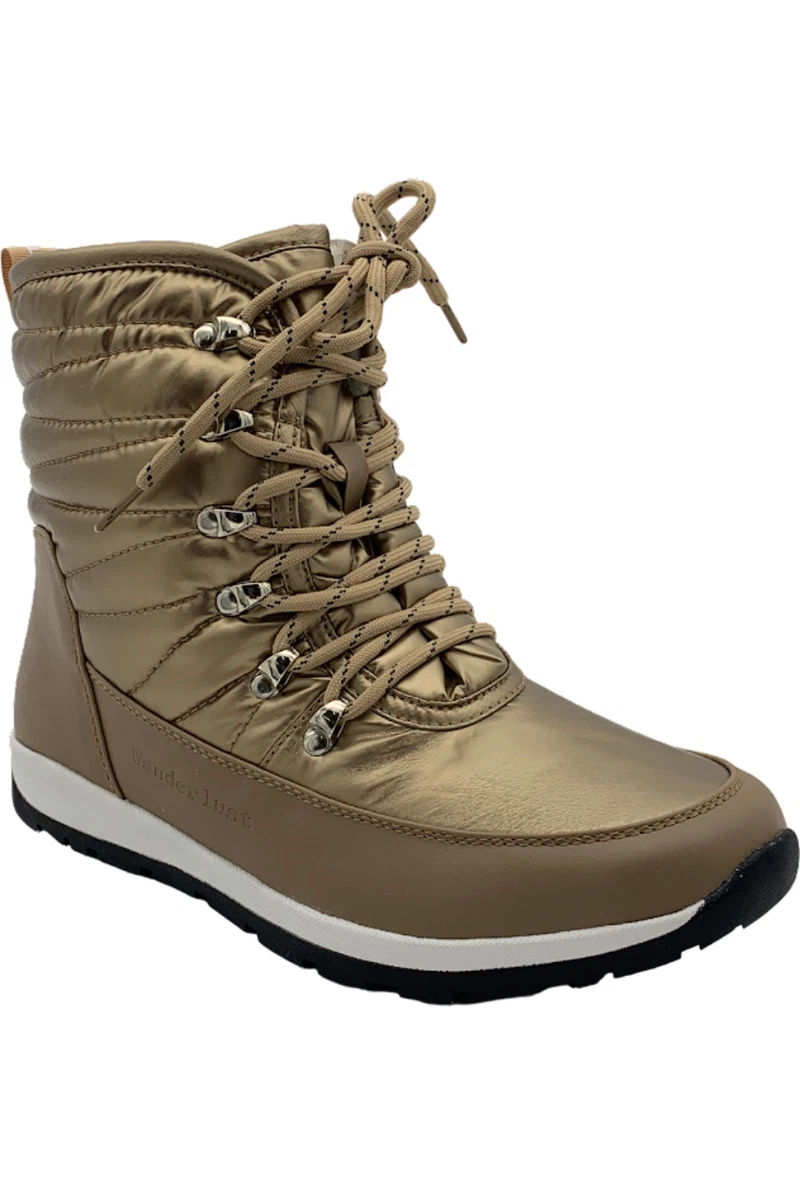 Wanderlust Waterproof Lace Up Zip Winter Boots Erika Gold eBay