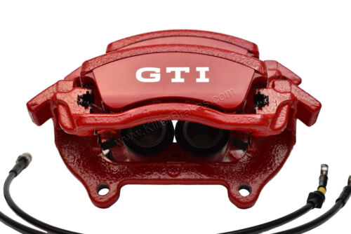 Pinzas de freno delanteras Golf 8 GTI Clubsport 2 pistones 5WA615123D 5WA615124D rojas - Imagen 4 de 9
