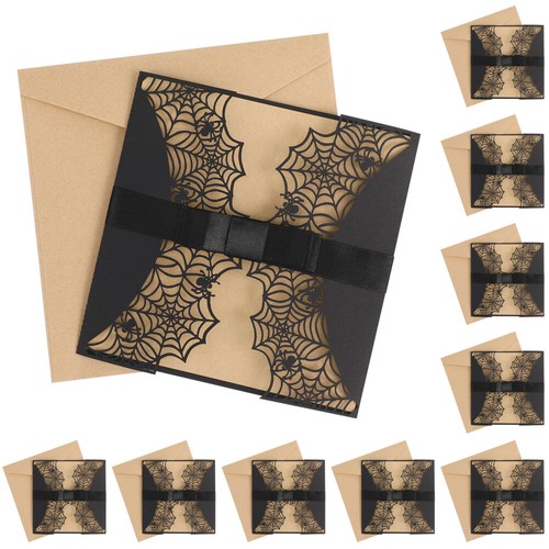 10 Pcs Einladungssatz Halloween-Gruß Halloween-Einladungskarte Baby