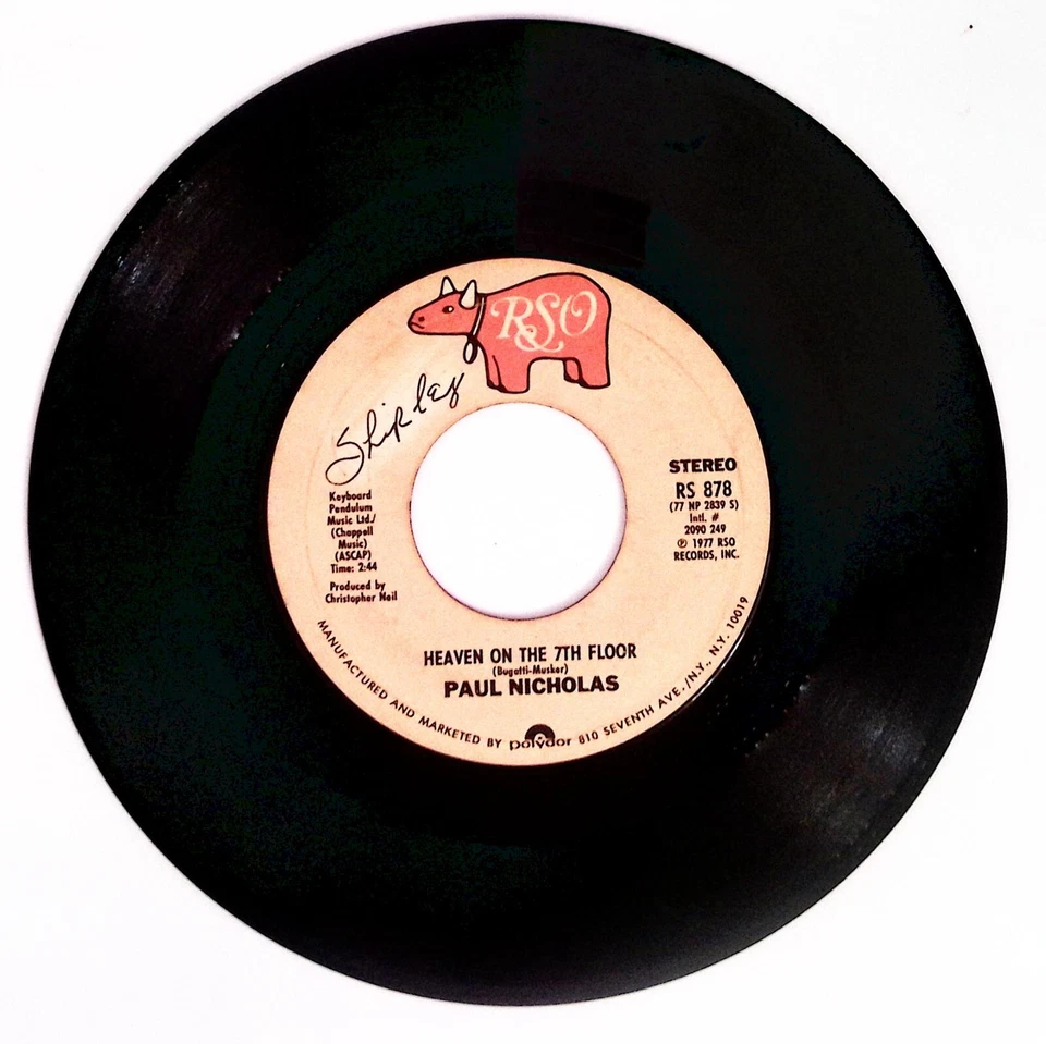 PAUL NICHOLAS DO YOU WANT MY LOVE/HEAVEN ON THE 7TH FLOOR VINYL 45 75-88 - Image 2 of 3