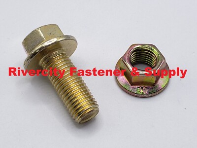 M10-1.25x25 JIS Flange Bolts 10mm x 25mm Screws M10x1.25 x 25 J.I.S With Nuts