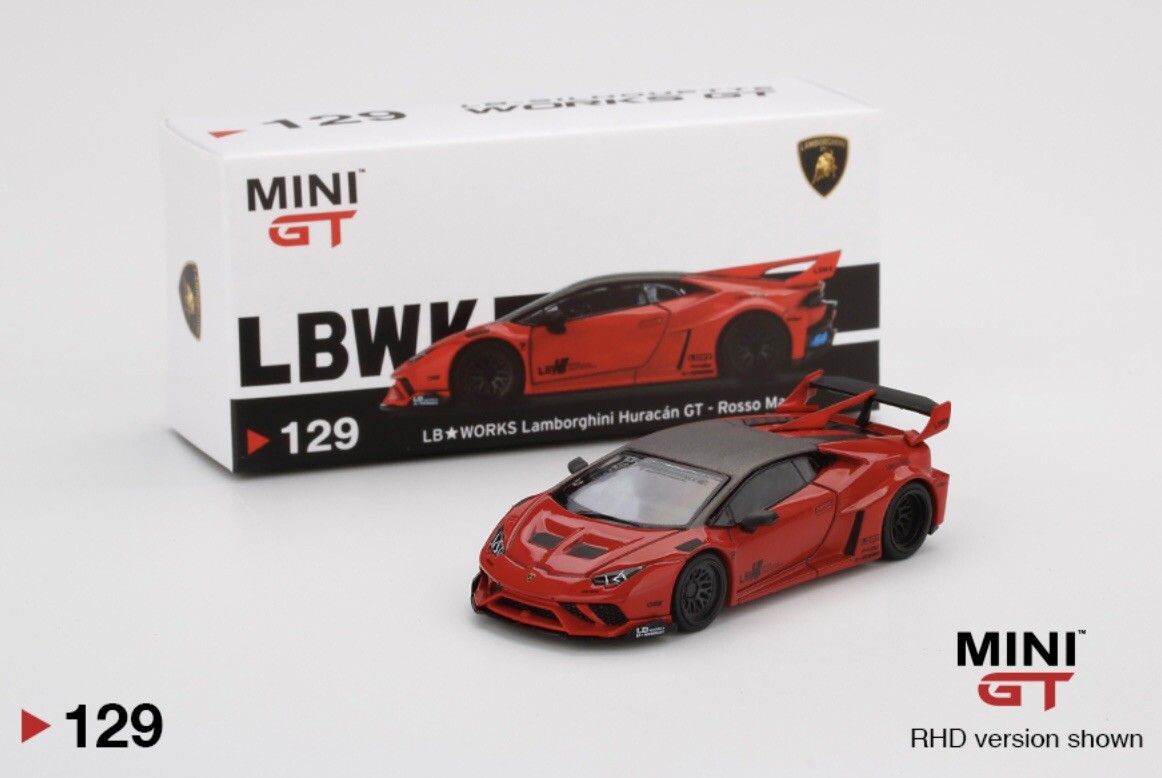 Mini GT 1/64 #129 LB WORKS Lamborghini Huracan GT Rosso Mars | eBay UK