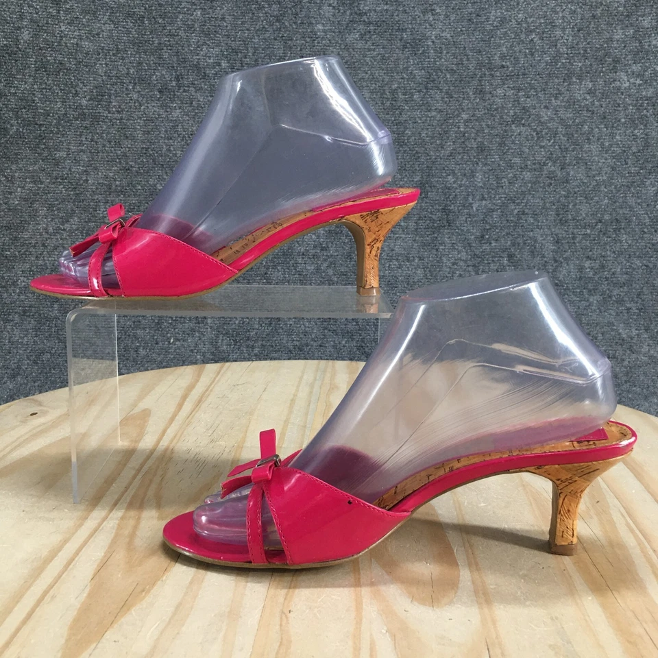 Sandalia Nickels Mujer 7.5M Rosa Rumor Arco Mula Punta Abierta Charol Informal Foto 2 de 4