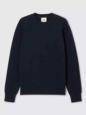 John Lewis Kin Milano Stitch Cotton Crew Jumper, Dark Sapphire, LARGE, RRP  £55 UK