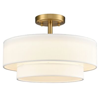 DAYCENT Modern Bedroom Lights for Ceiling Semi Flush Mount Drum Light Fixture...