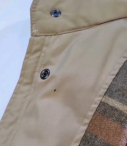 Vintage Field Jacket Wool Blanket Lined Fox Run Men's Size 42 Large Pockets - Picture 19 of 21