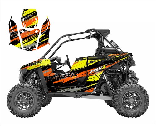 Polaris RS1 graphics wrap kit 24 mil thick racing vinyl #V4000 Red White - Picture 17 of 18