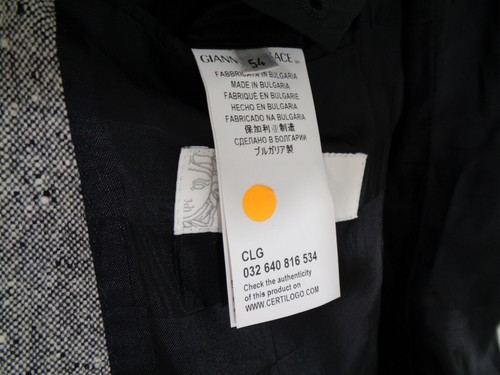 Gianni Versace Dappled Gray Nailhead Tweed Sport Coat Slim Fit Men's 44 R - Picture 16 of 23