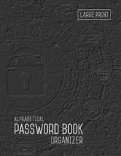 Password Book Organizer Alphabetical: 8.5 X 11 Password Notebook with Tabs Print