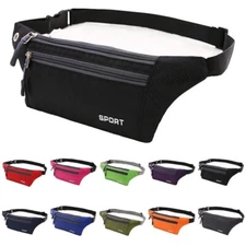Waterproof Running Belt Fanny Pack Waist Pouch Outdoor Camping Hiking Zip Bag