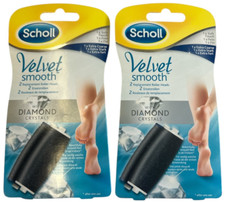 2x Scholl Velvet Smooth Pedi Nachfüllrollen Fein und extra Stark 4 Ersatzrollen