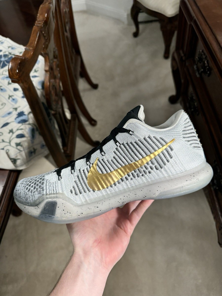 NIKE ZOOM KOBE X 10 ELITE LOW ID White/Gray Multi MENS SIZE