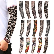 5-10 pcs Fake Temporary Tattoo Sleeves Arm Stockings Tatoo Cool Women Men Unisex