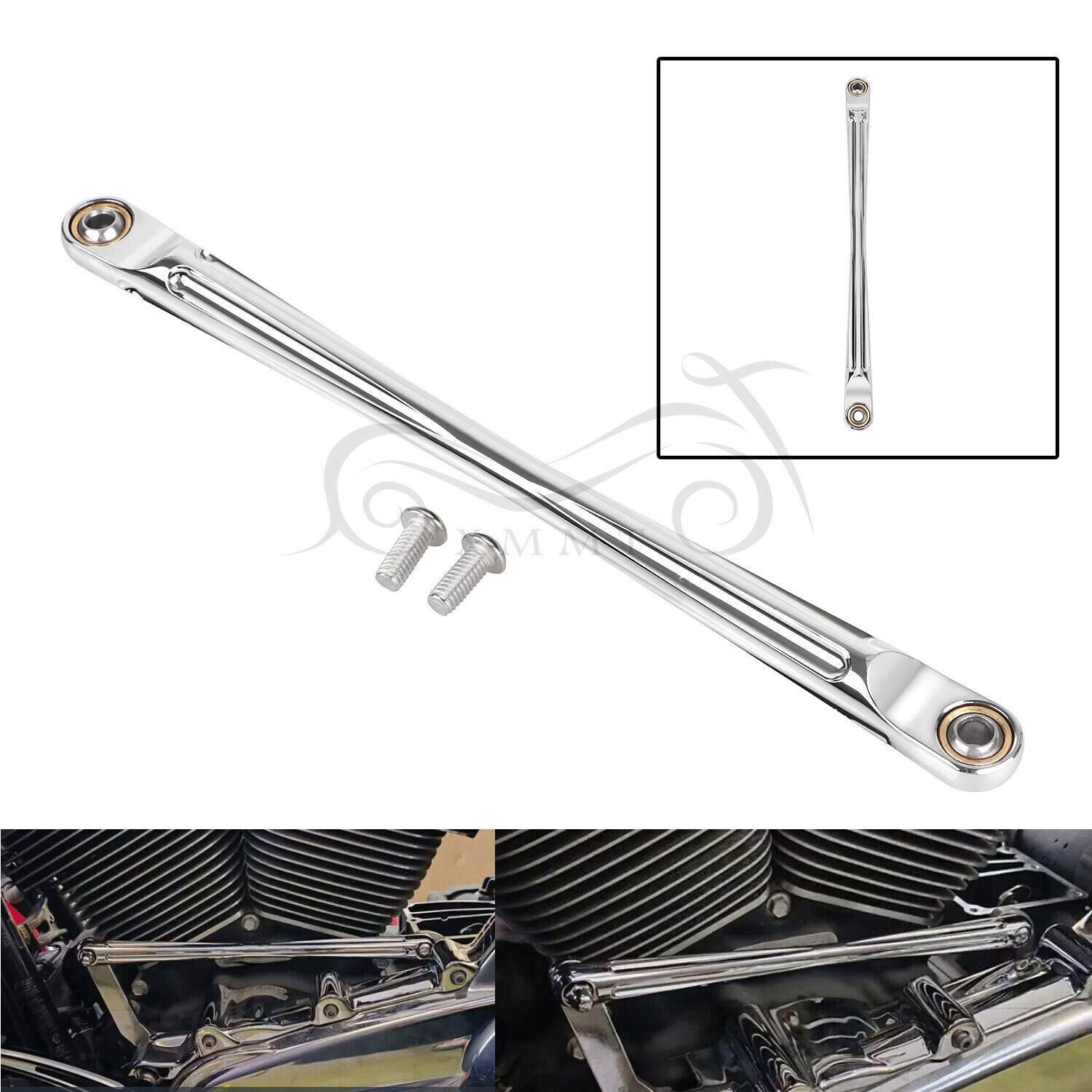 Chrome Rod Shifter Linkage Link For Harley Road Street Glide Ultra Limited FLHTK