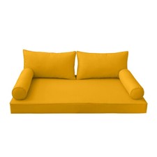  COVER ONLY -Style 2 Daybed Mattress Bolster Pillow Covers Piped Trim Twin-AD108