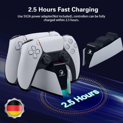 Controller Ladestation für PS5 mit LED-Anzeige Fast Charging Controller Charger