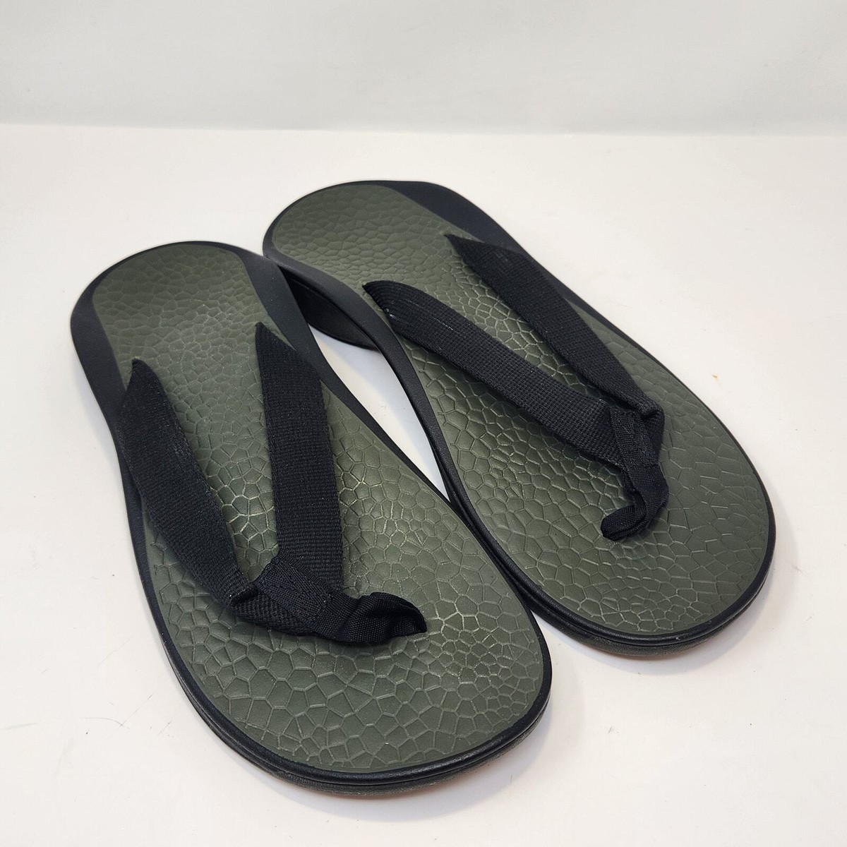 Chaco Mens Ecotread Black Green Flip Flop Thong Classic Sandals