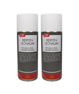 2x 400 ml REIFENGLANZ SCHAUM  Reifenpflege Gummipflege Kunststoffpflege