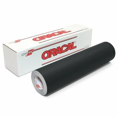 Oracal 631 Permanent Self Adhesive Craft Vinyl 24" x 50ft Roll(s) MATTE BLACK.