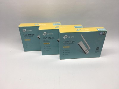 (Lot of 3) tp-link 150 Mbps High Gain Wireless USB Adapter / TL-WN722N - New
