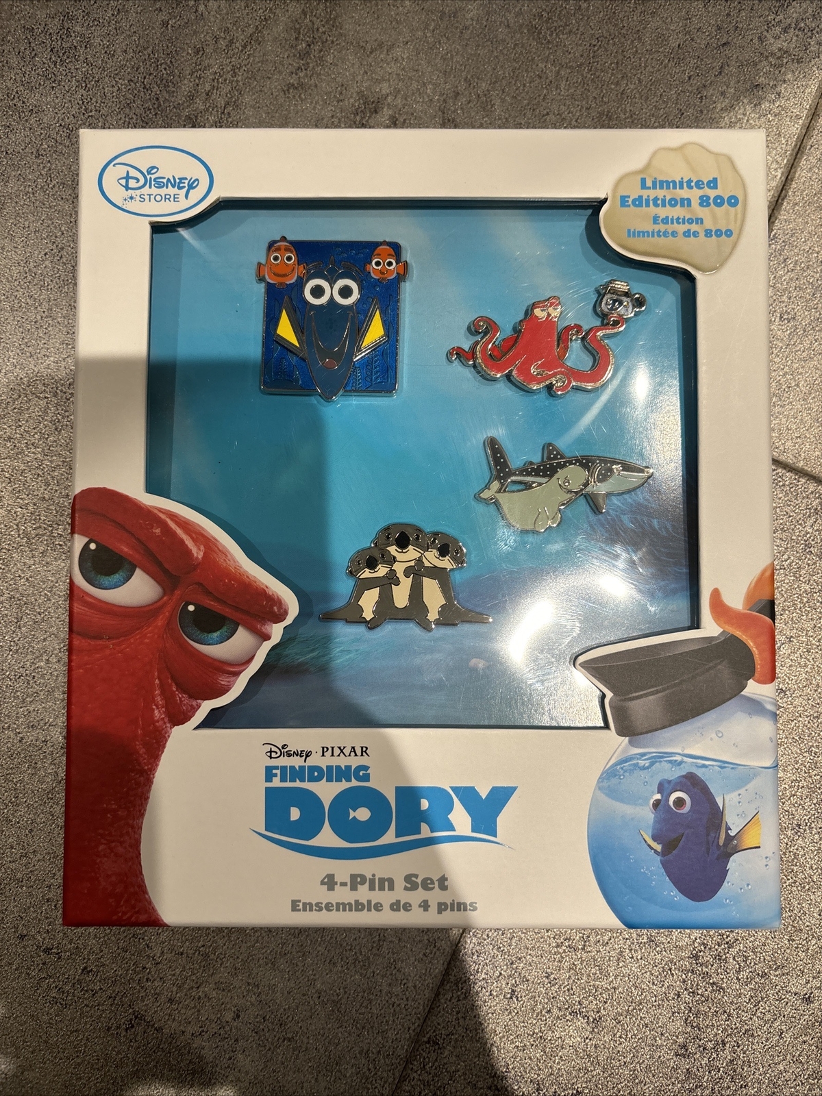 Disney Store: Disney Pixar Finding Dory 4- Pin Set Limited Edition 800 
