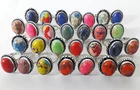 Malachite & Mix Gemstone 925 Sterling Silver Plated Wholesale Lot Unisex Rings