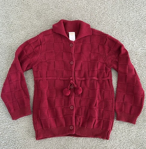 Gymboree Girls Burgundy Red 100% Cotton Sweater Button Closure With Size S 5-6