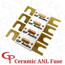 (4 Pack) Ceramic 350 AMP Gold Plated ANL Fuses GP Car Audio 