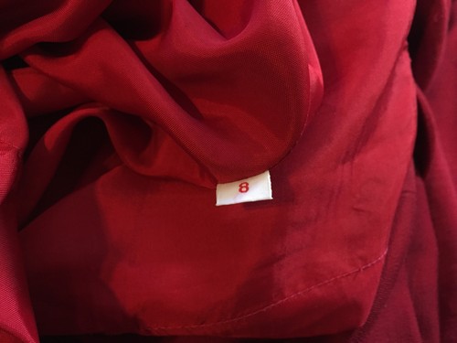 Vintage Adele Simpson 100% wool Red Midi Dress EUC Long Sleeve 6 8 Wow Classic - Picture 4 of 4