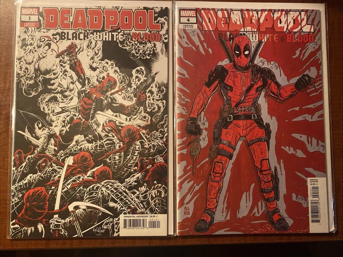 ★MARVELCOLLECTION★ Small Planet Deadpool Avengers Style Bl Deadpool Black White & Blood #1 & 4 - 1st Sakura Spider