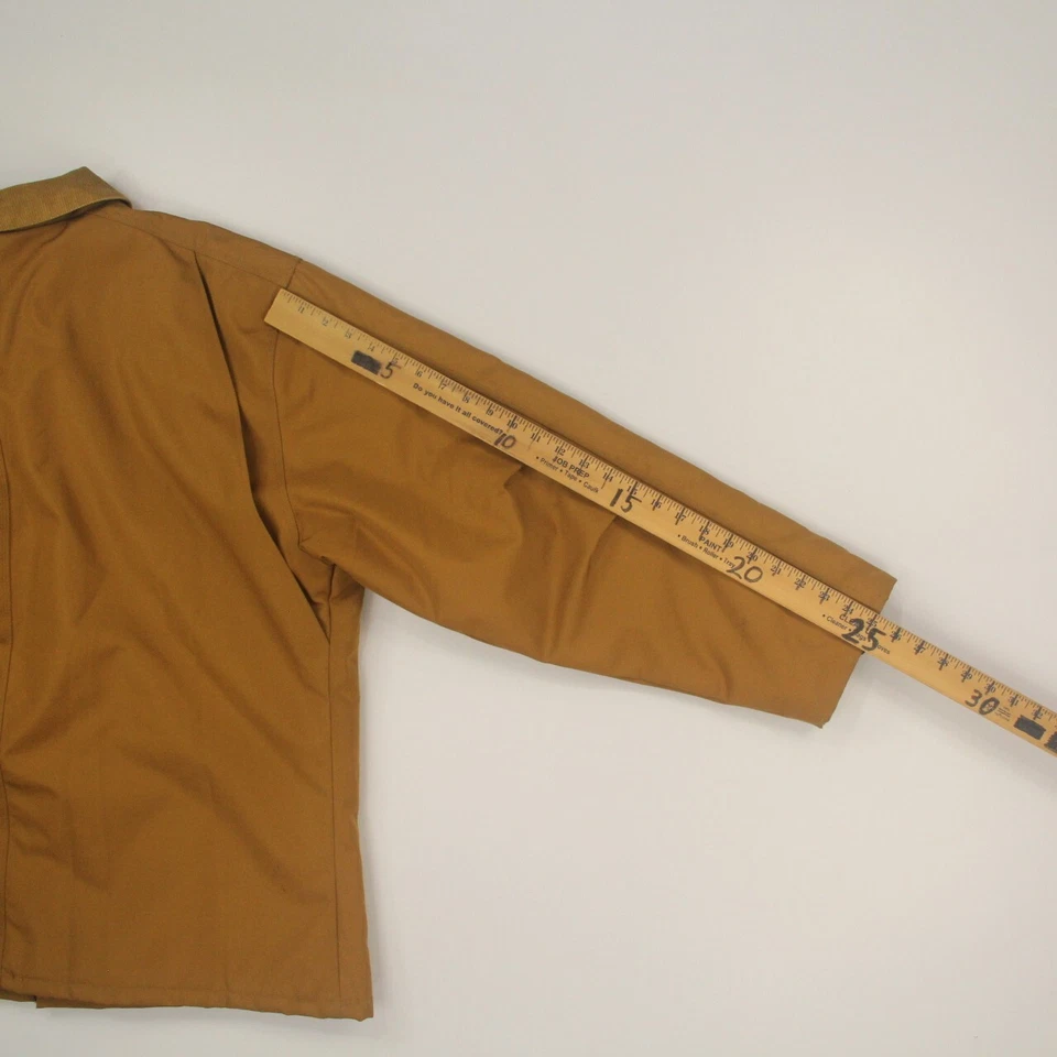 Duke Haband мужской Chore сарая работы пальто куртка размер XL желтовато-коричневый вельветовый воротник выстеганная - Изображение 4 из 4