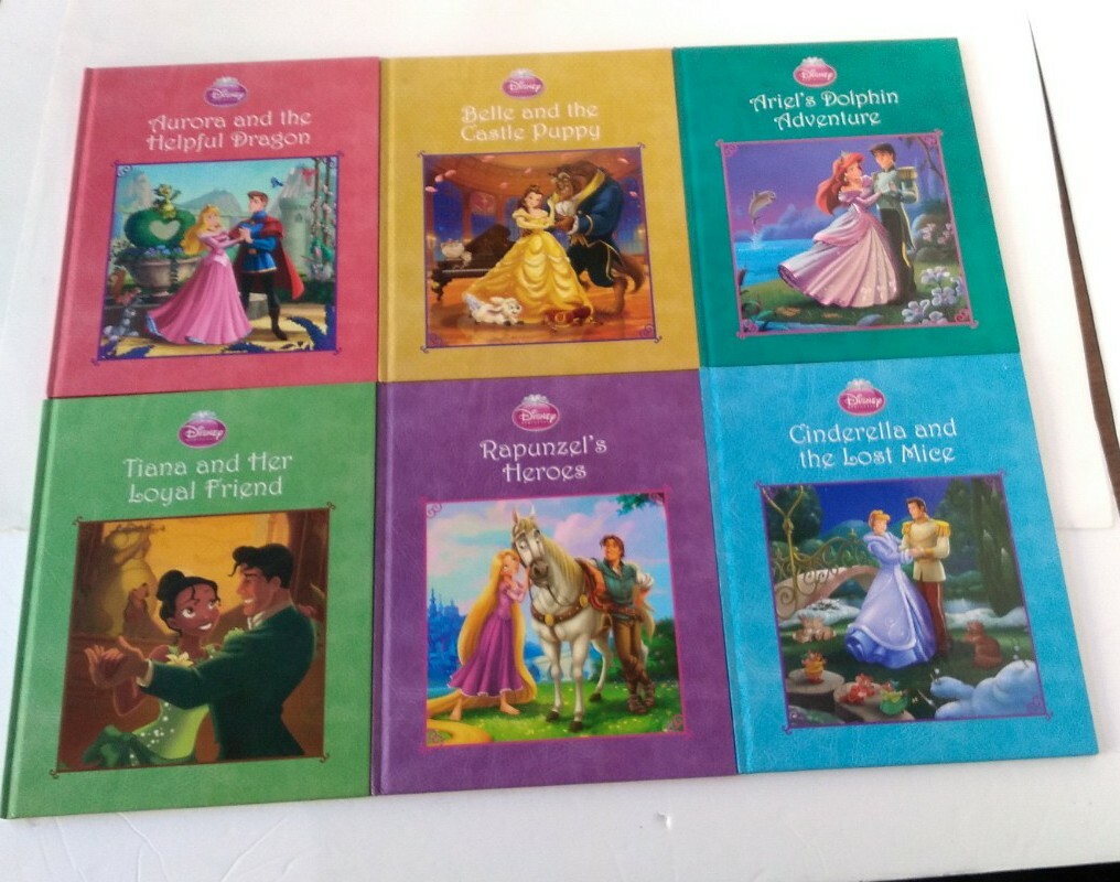Disney Princess Classic Library Set 6 Books Cinderella Ariel Belle