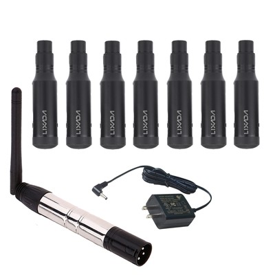 LOT Lixada Pro 2.4G ISM DMX512 Wireless XLR Transmitter Receiver For Light S1V2