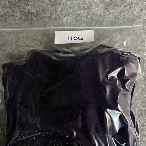 Vintage 80s Body Wrappers Full Leotard Dance Unitard Women M Purple Beaded - Picture 14 of 14