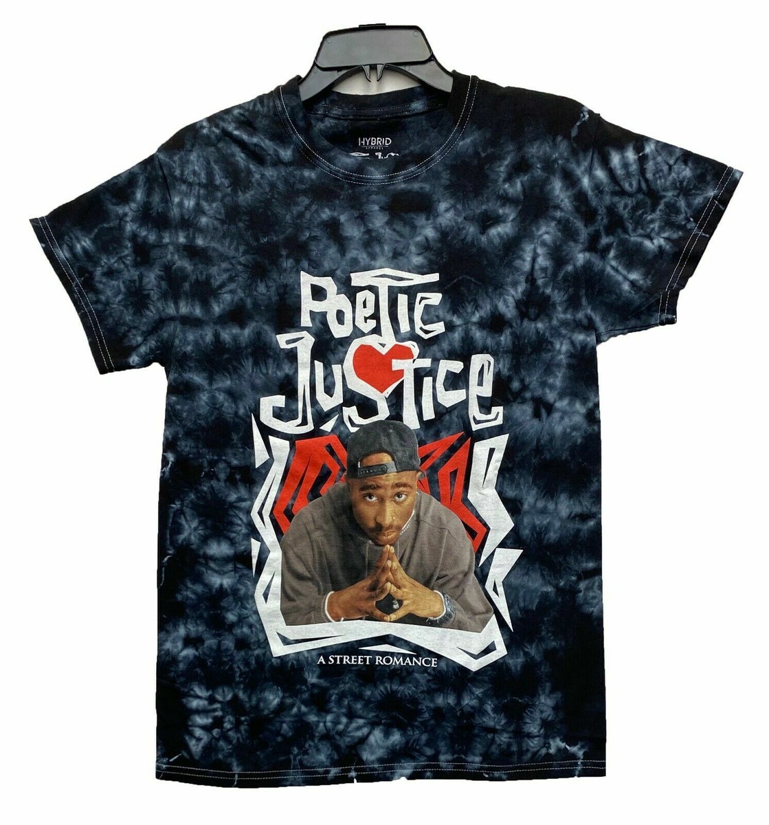 Poetic Justice Tupac Shakur 2Pac Graphic Blue Tie Dye