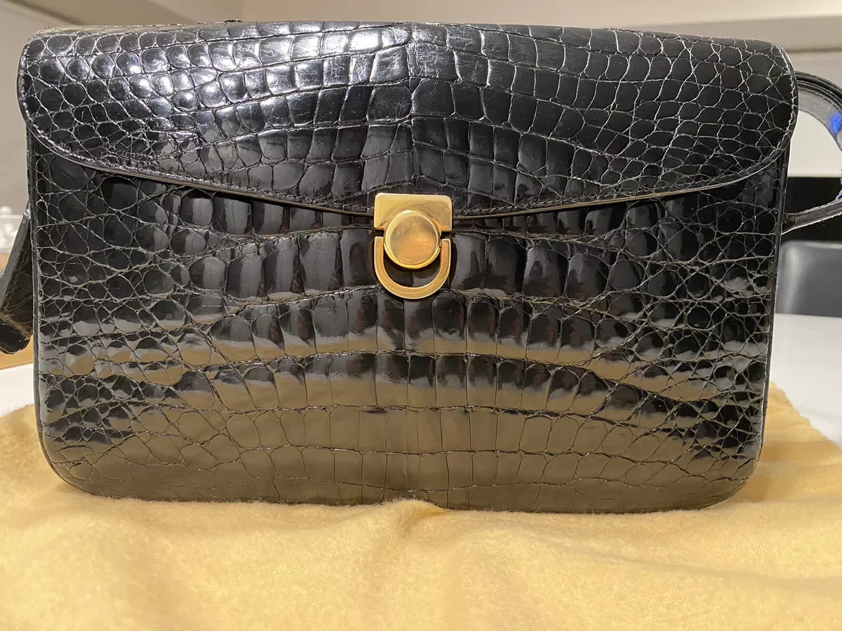 Handcrafted in Italy luxury crocodile leather handbag