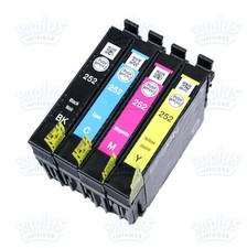 4 Genuine Epson 252 Black  Color Ink WF3620 WF5690 WF7610 WF7620 NOT Initial 