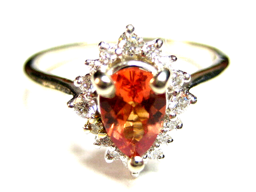 14k White Gold - Topaz w/Diamond Halo 1.16 TCW - Sz. 7 1/8 & wts. 3.37 grams - Picture 10 of 17