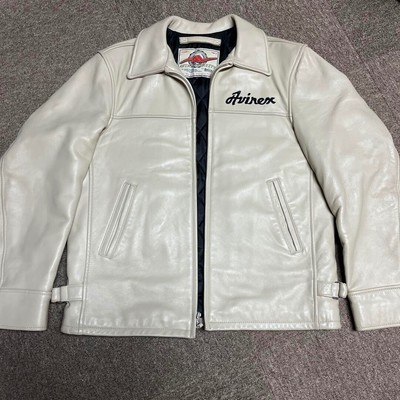Avirex USA Authentic Varsity Leather Jacket Size L | eBay