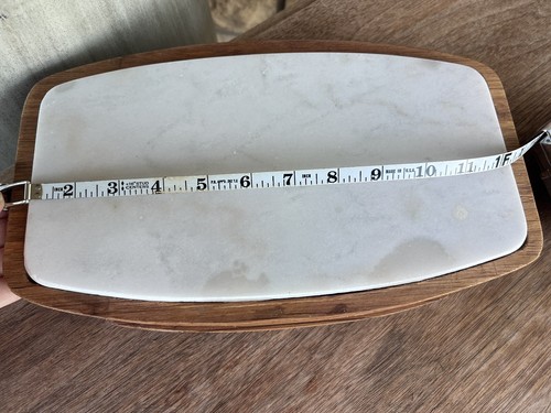 B Smith Marble Stone Charcuterie Cheese Board Set with utensils 12.5x7.5 - Picture 6 of 6